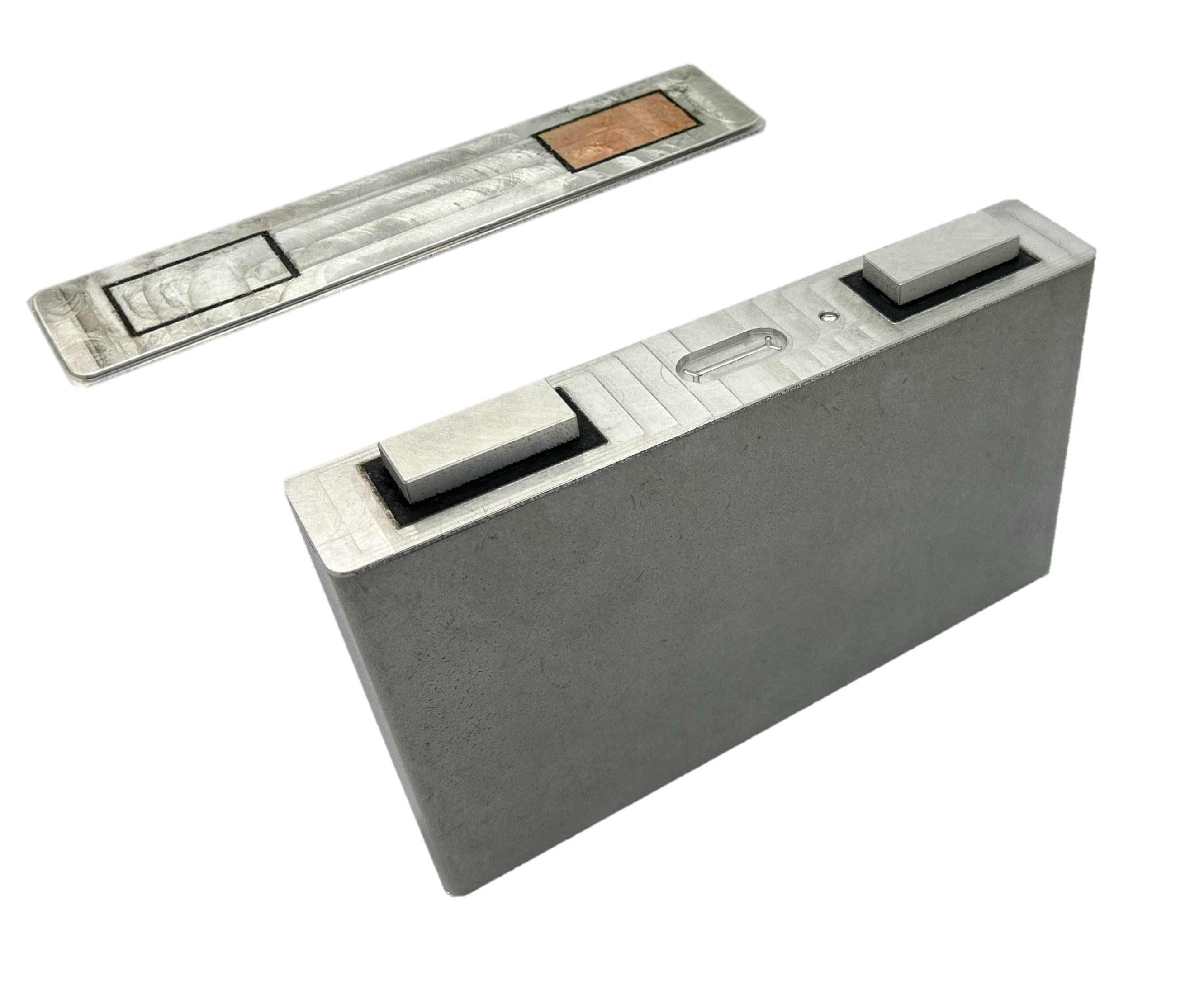Additive manufactured battery cell housings with three materials
