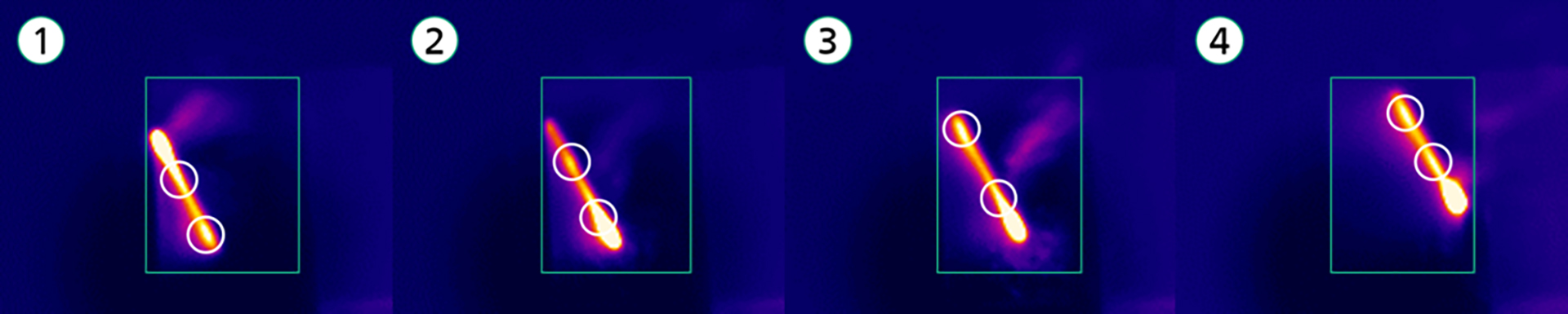 Thermografische Aufzeichnung der Laseranregung