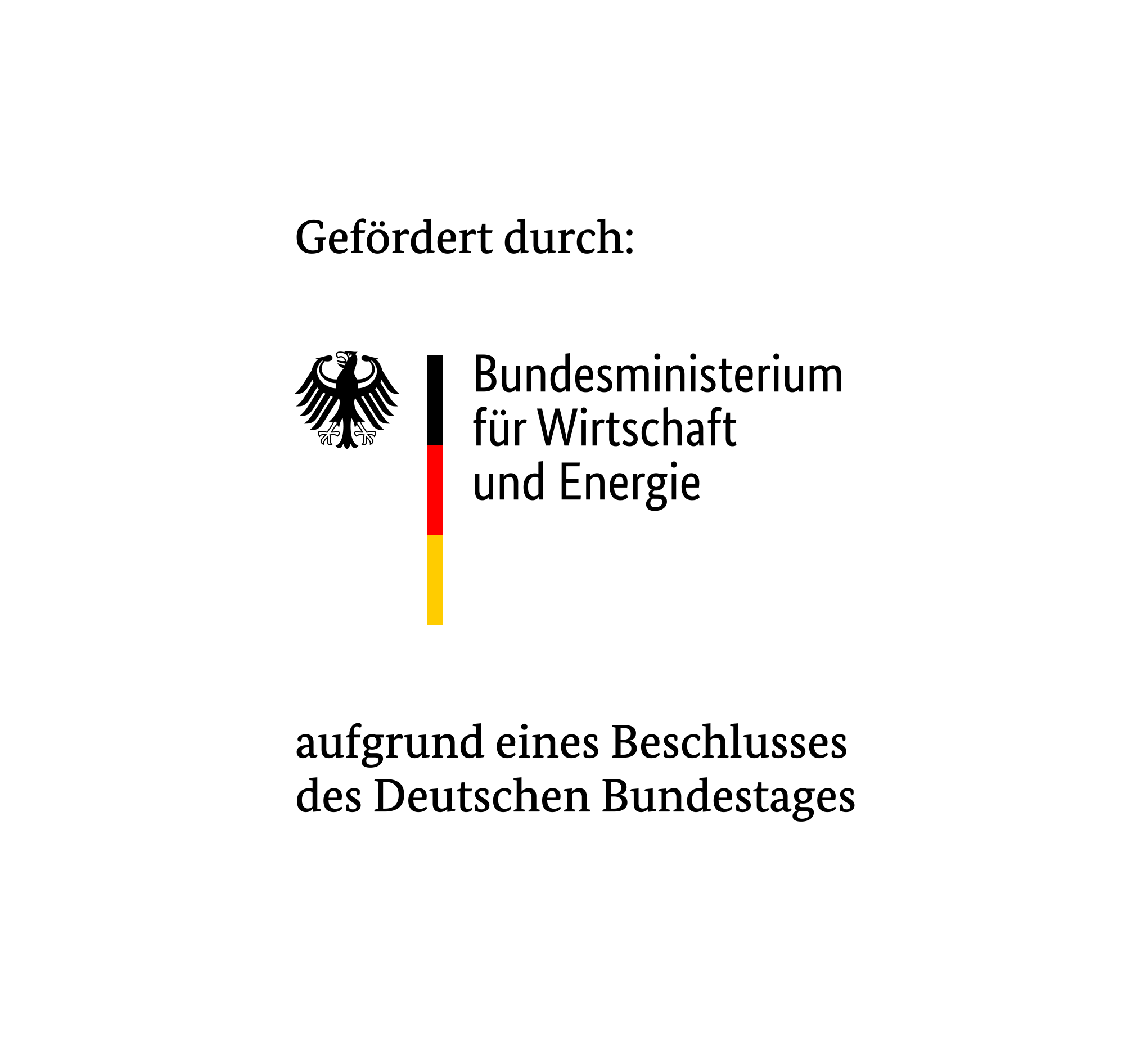 Gefördert duch das Bundesministerium für Wirtschaft und Energie aufgrund eines Beschlusses des Deutschen Bundestages
