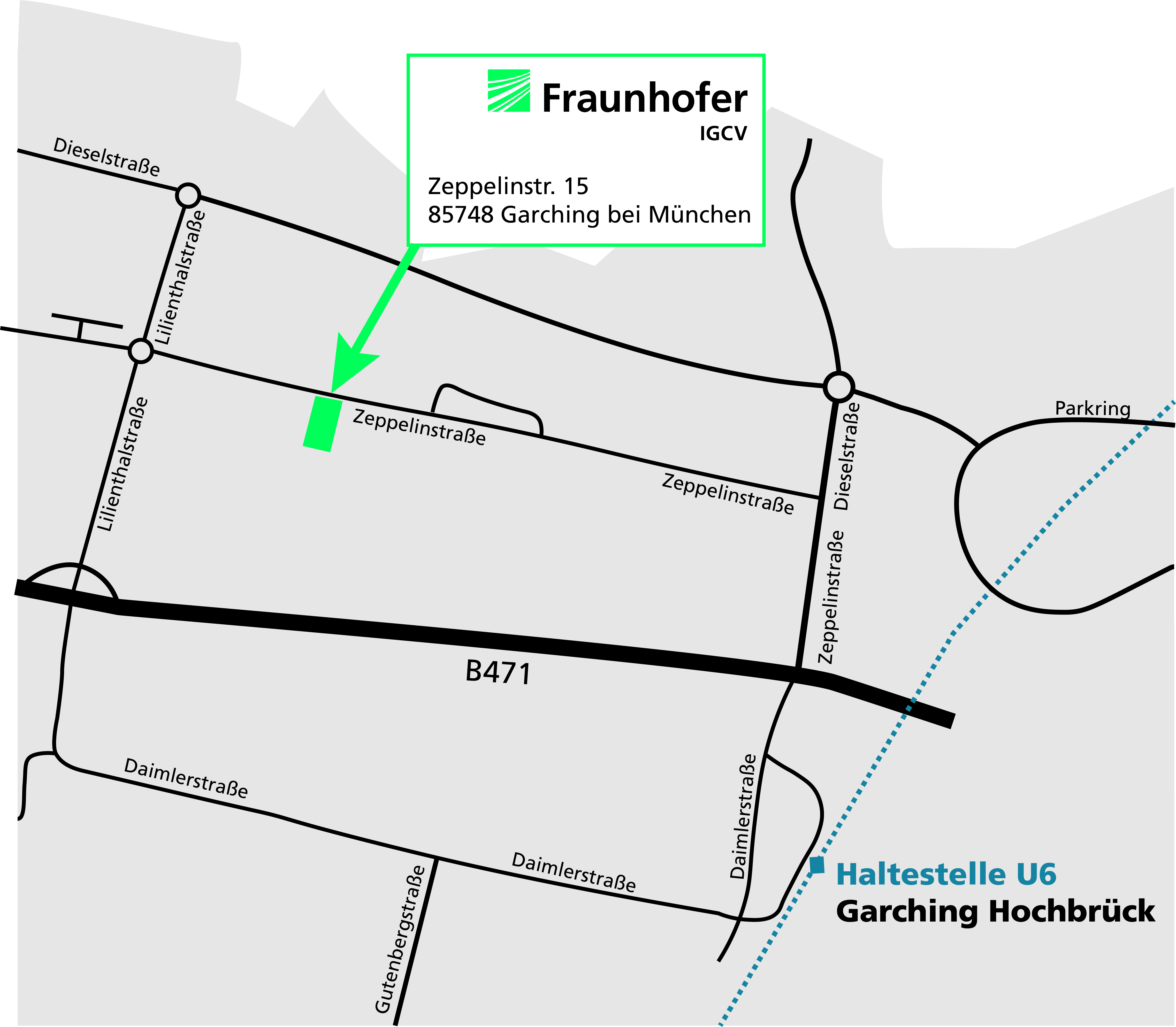 Directions Fraunhofer IGCV Garching