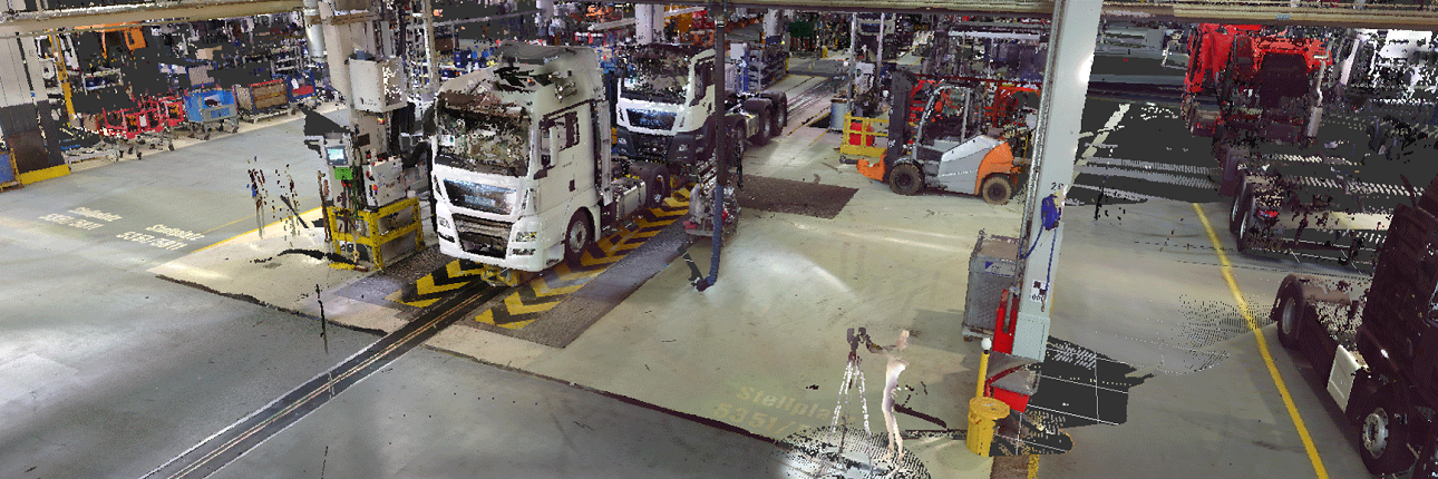 Point cloud generated from the scanned data. Point cloud generated from the scanned data.