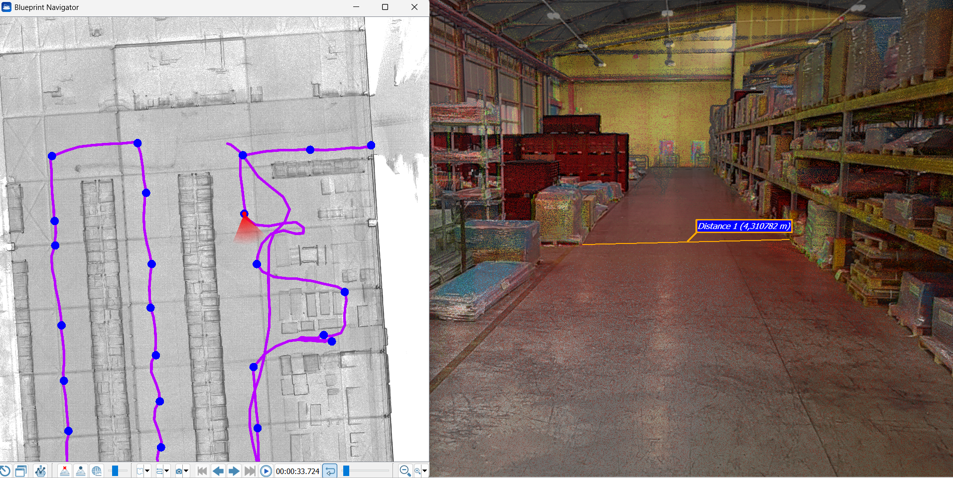 Results: Capturing a factory building as a point cloud