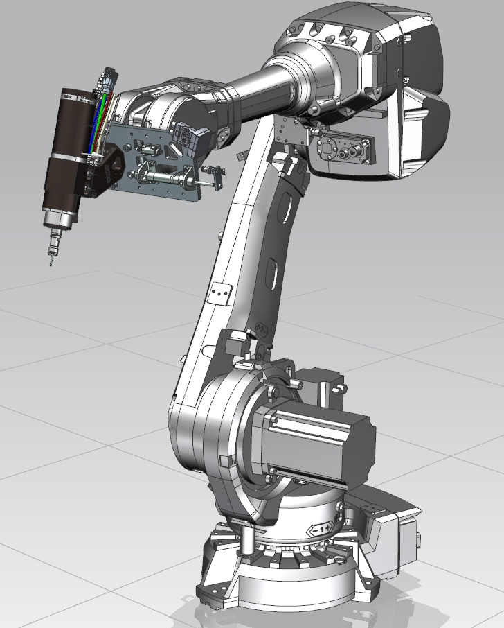 Industrial robot with HYBDED front end