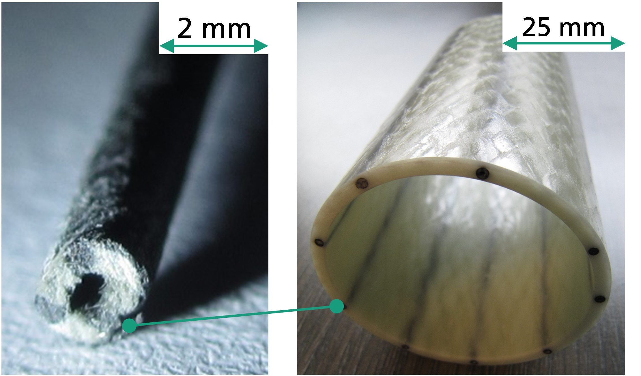 Composite tube with osteon structure