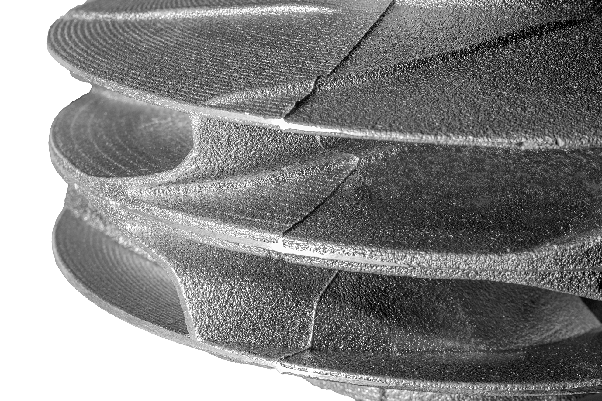 Figure 4: 3D-printed cores can be produced without step artefacts