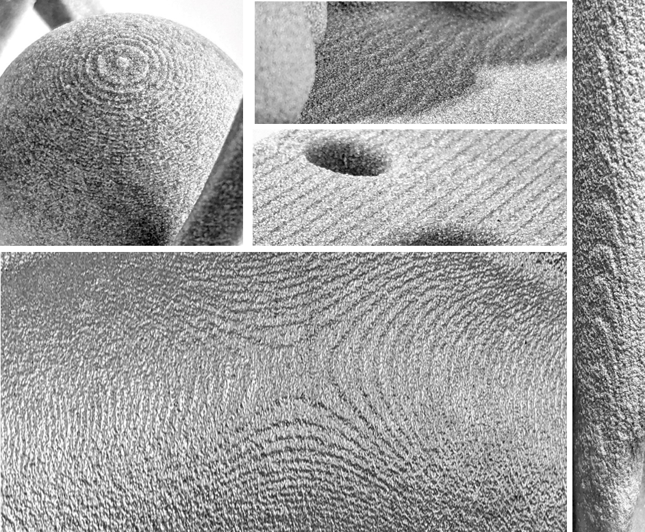 Figure 1: Characteristic staircase artefacts on 3D-printed sand or cast components